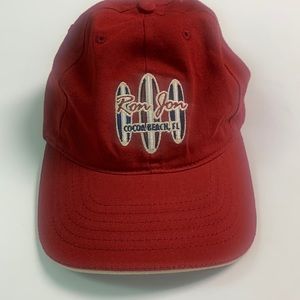 Ron Jon surf shop red cocoa beach Florida hat cap